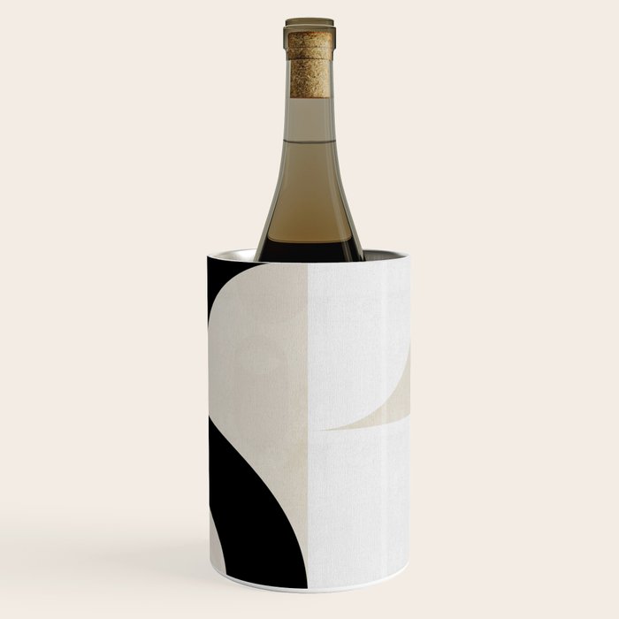 geometry mid modern black white III Wine Chiller Gallery Image 1