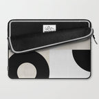 geometry mid modern black white III Laptop Sleeve Gallery Image 2