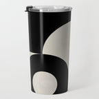 geometry mid modern black white III Travel Mug Gallery Image 3