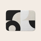 geometry mid modern black white III Bath Mat Gallery Image 1