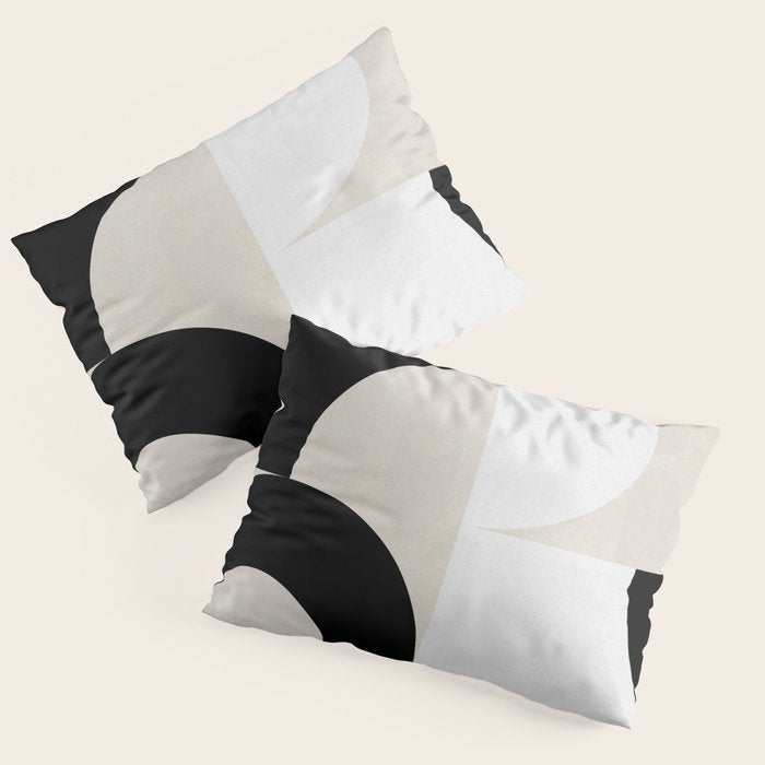 geometry mid modern black white III Pillow Sham Gallery Image 3