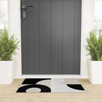 geometry mid modern black white III Welcome Mat Gallery Image 3