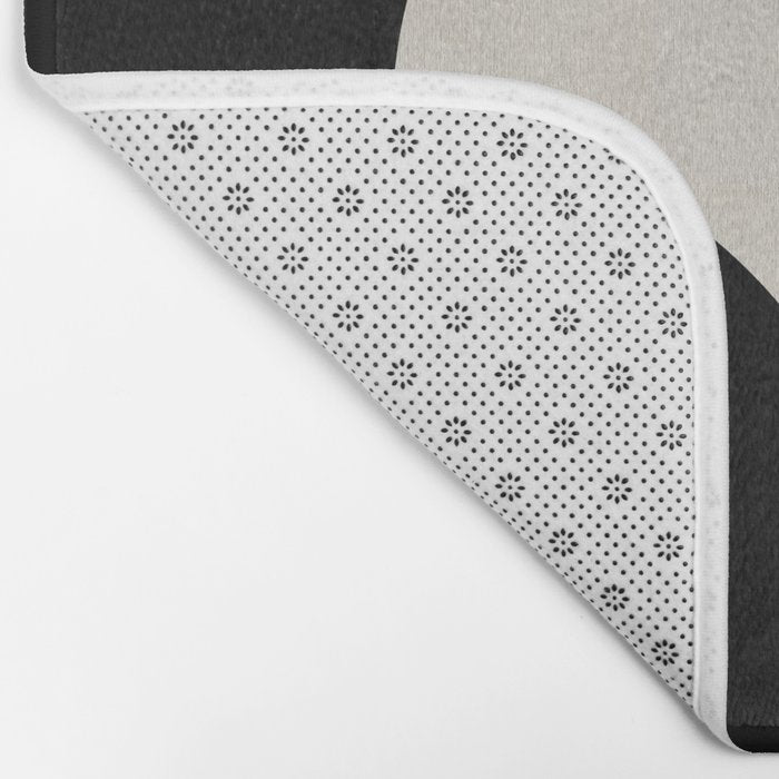 geometry mid modern black white III Bath Mat Gallery Image 2