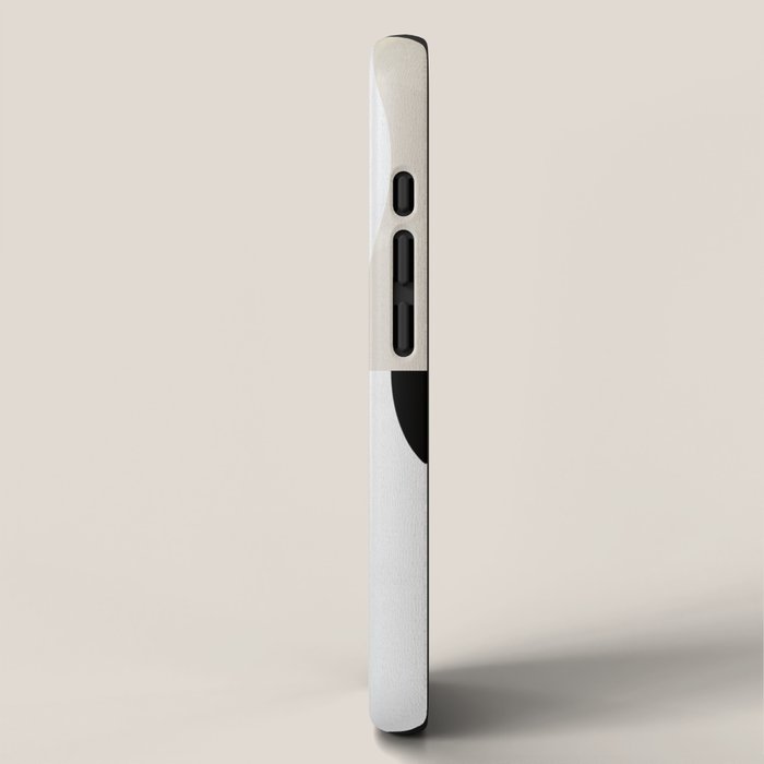 geometry mid modern black white III iPhone Case Gallery Image 2