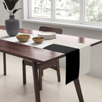 geometry mid modern black white III Table Runner Gallery Image 2