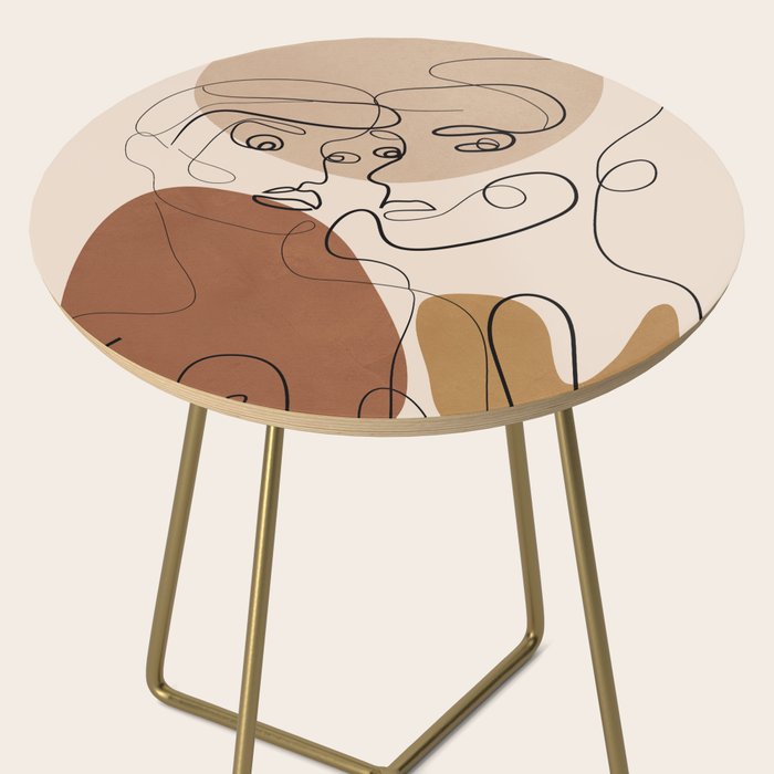 Abstract Faces 6  Side Table Gallery Image 2
