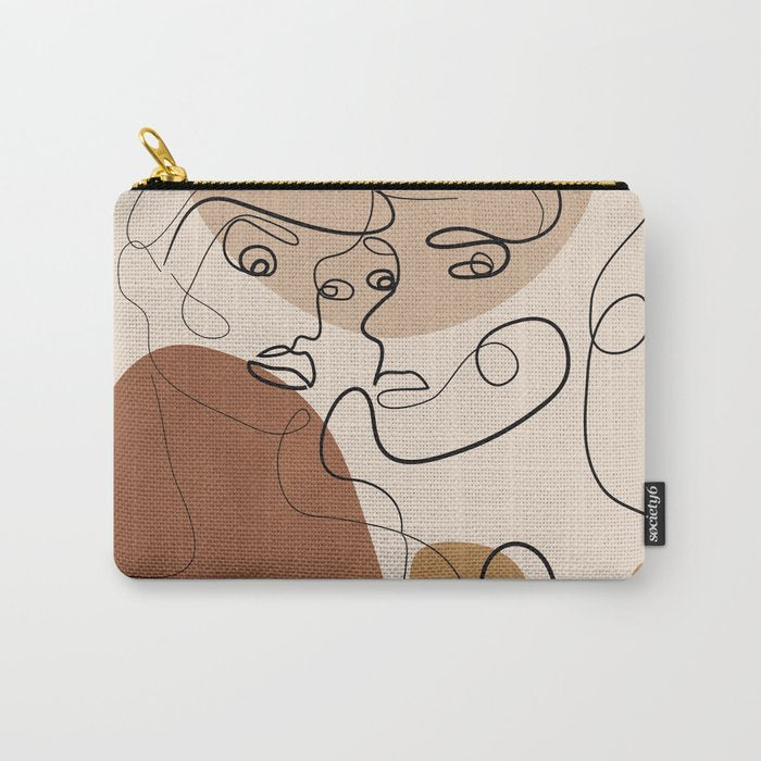 Abstract Faces 6  Carry All Pouch Gallery Image 1