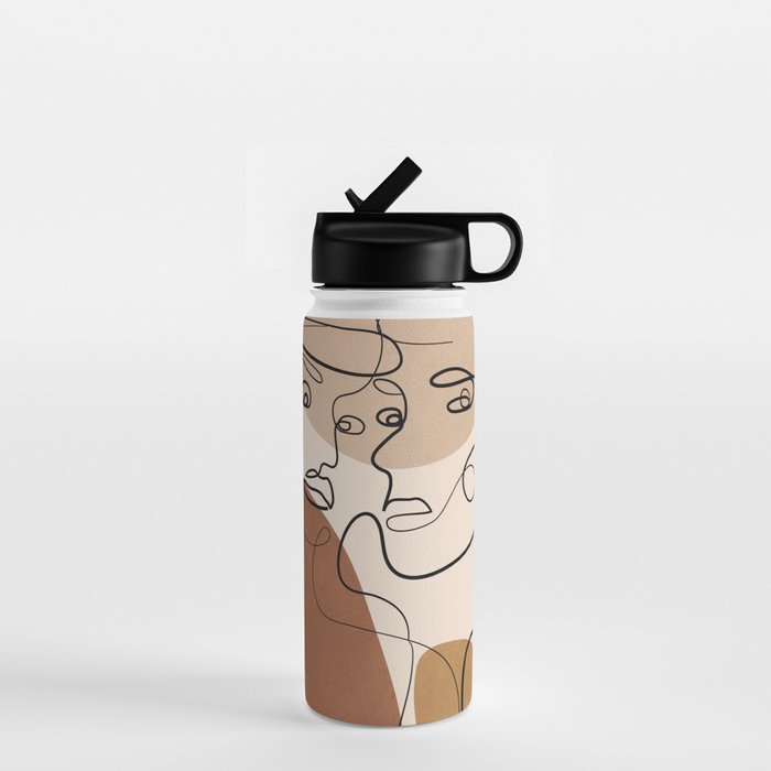 Abstract Faces 6  Water Bottle Gallery Image 1