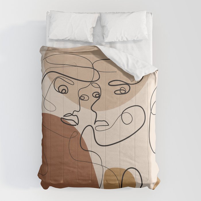 Abstract Faces 6  Comforter Gallery Image 1