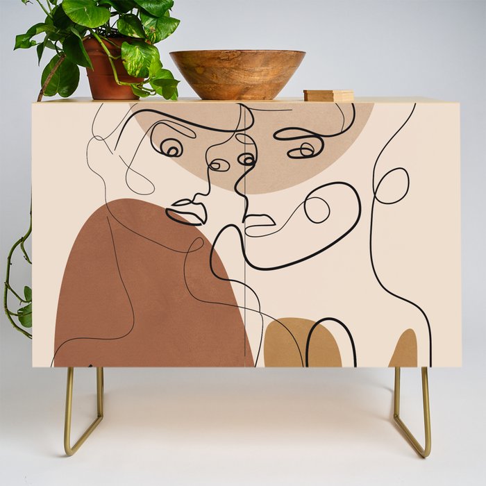 Abstract Faces 6  Credenza Gallery Image 1
