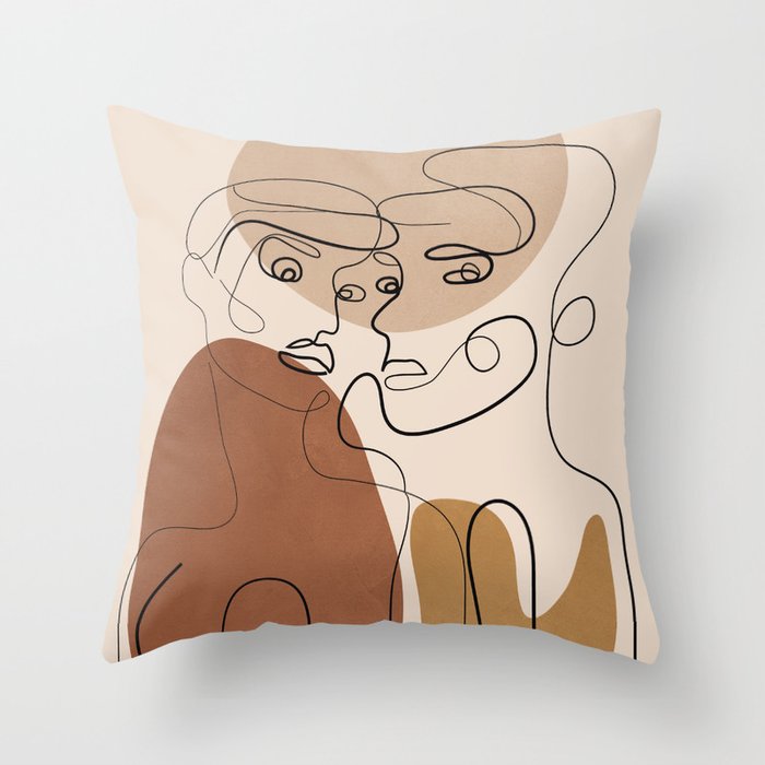 Abstract Faces 6  Throw Pillow Gallery Image 6