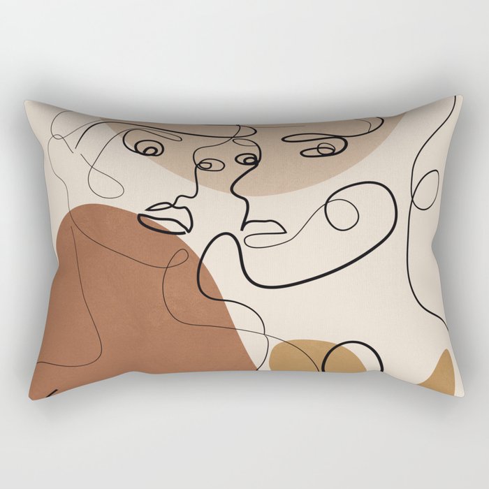 Abstract Faces 6  Rectangular Pillow Gallery Image 1