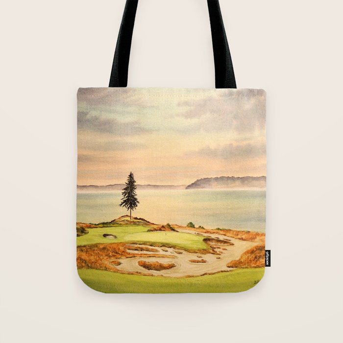 Chambers Bay Golf Course 15th Hole Tote Bag Gallery Image 1