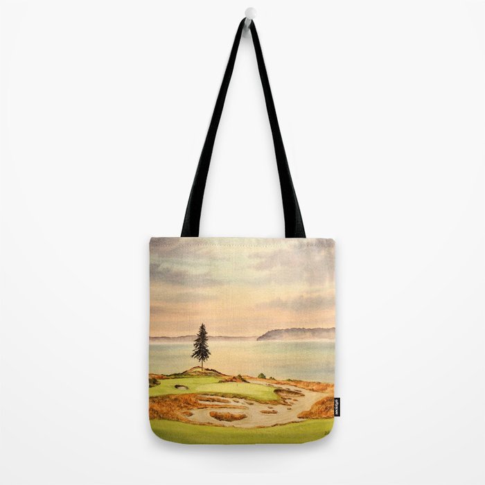 Chambers Bay Golf Course 15th Hole Tote Bag Gallery Image 2