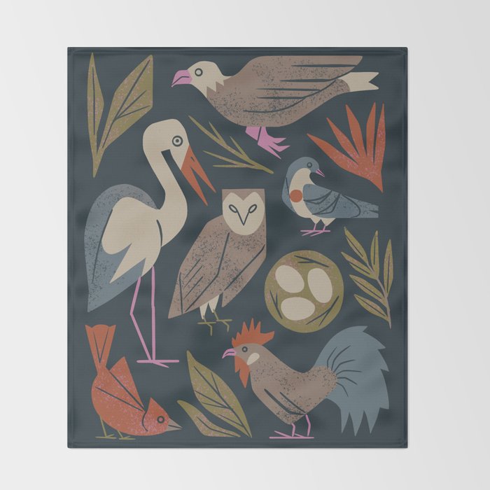 Bird Friends Throw Blanket Gallery Image 2