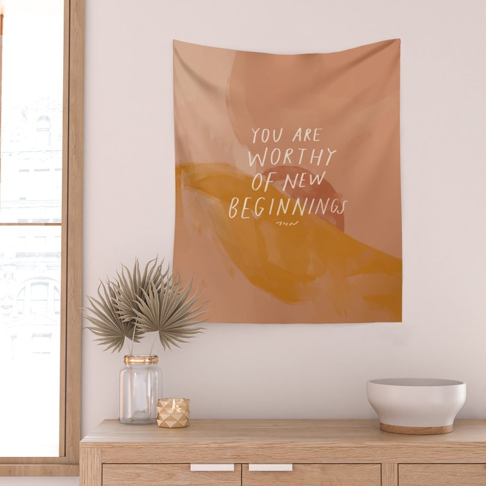 Worthy of New Beginnings  Wall Tapestry Gallery Image 2