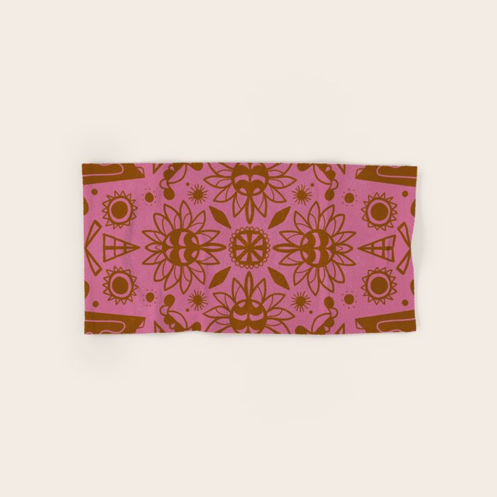 summer solstice mandala Bath Towel Gallery Image 1