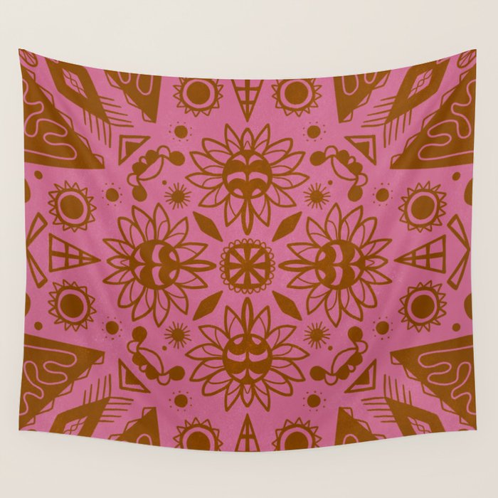 summer solstice mandala Wall Tapestry Gallery Image 4