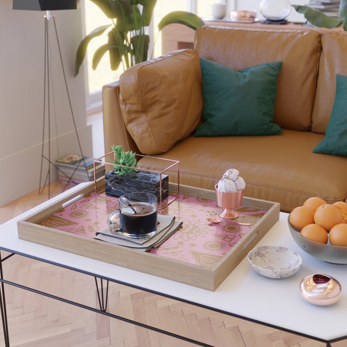 summer solstice mandala Serving Tray Gallery Image 2
