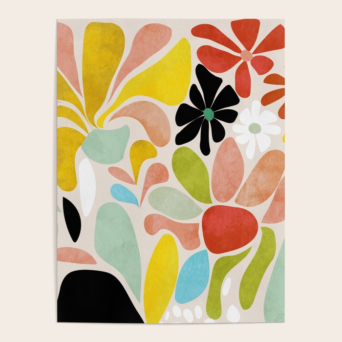 floral shapes retro Poster Gallery Image 4