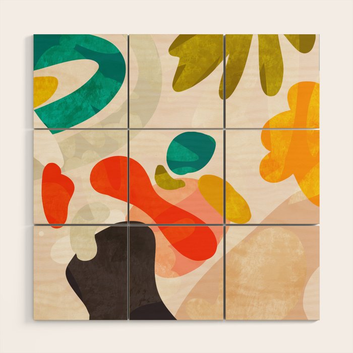 bauhaus goes Matisse in summer III Wood Wall Art Gallery Image 1
