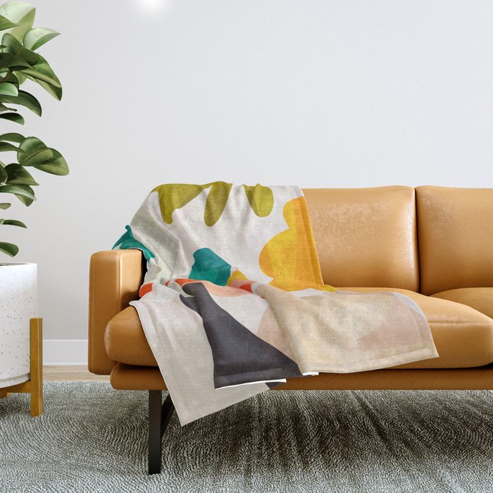 bauhaus goes Matisse in summer III Throw Blanket Gallery Image 1