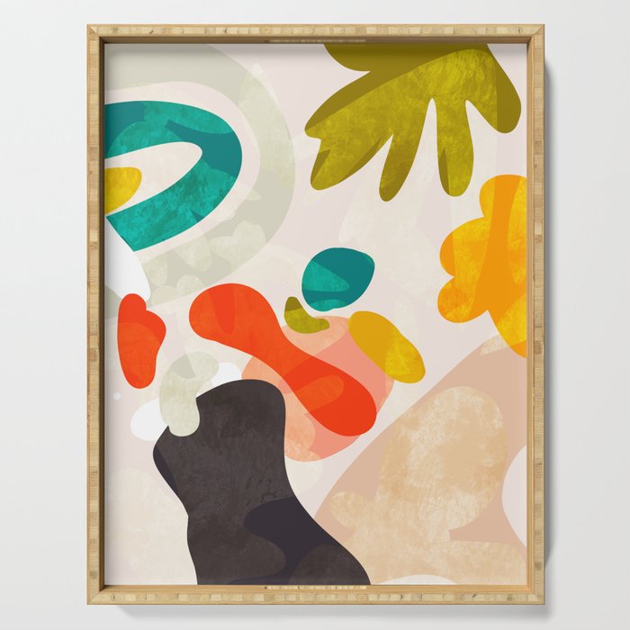 bauhaus goes Matisse in summer III Serving Tray Gallery Image 1