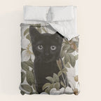 Cat With Flowers Duvet Cover Gallery Image 6