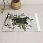Cat With Flowers Rug Gallery Image 1