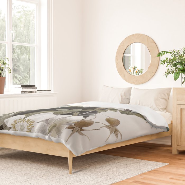 Cat With Flowers Duvet Cover Gallery Image 2