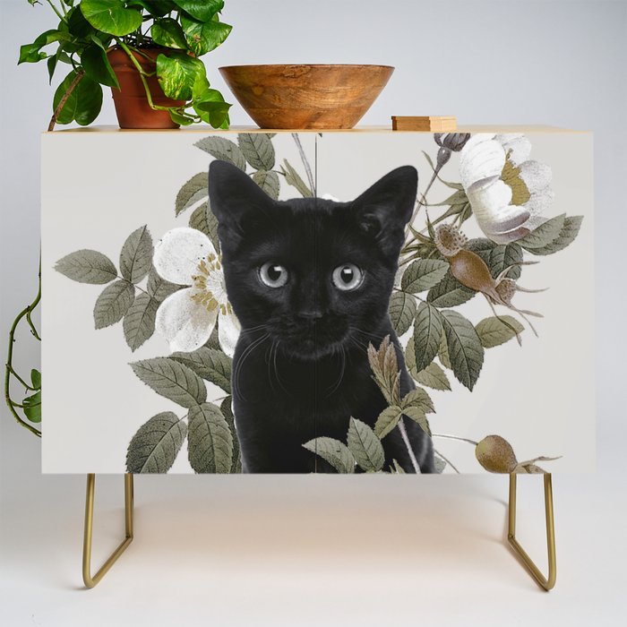 Cat With Flowers Credenza Gallery Image 1