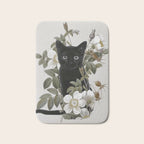 Cat With Flowers Bath Mat Gallery Image 1