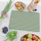 Narrow Stripes Vertical Pattern in Kelly Green and Blush Pink Cutting Board Gallery Image 2