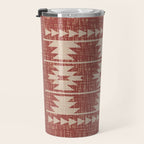 Southwestern Pattern 135 Sienna and Beige Travel Mug Gallery Image 3