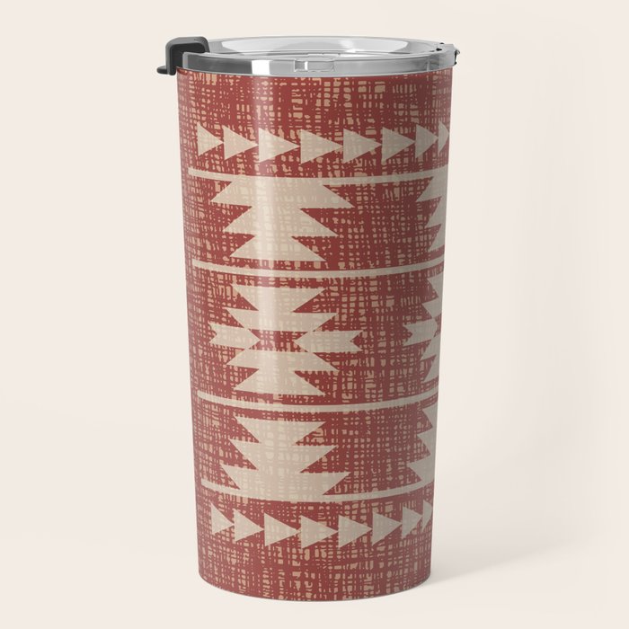 Southwestern Pattern 135 Sienna and Beige Travel Mug Gallery Image 3