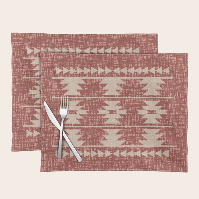 Southwestern Pattern 135 Sienna and Beige Placemat Gallery Image 1