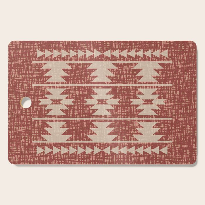 Southwestern Pattern 135 Sienna and Beige Cutting Board Gallery Image 1