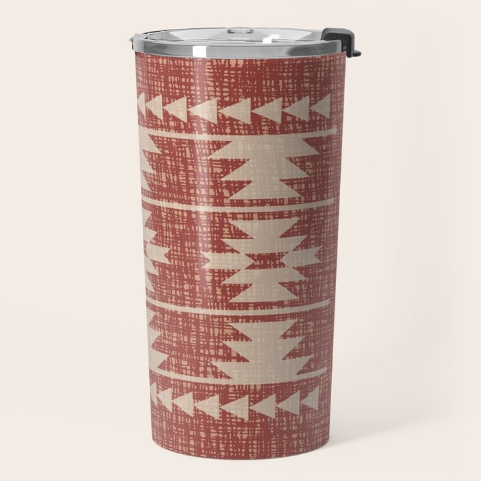 Southwestern Pattern 135 Sienna and Beige Travel Mug Gallery Image 2