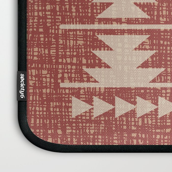 Southwestern Pattern 135 Sienna and Beige Laptop Sleeve Gallery Image 3
