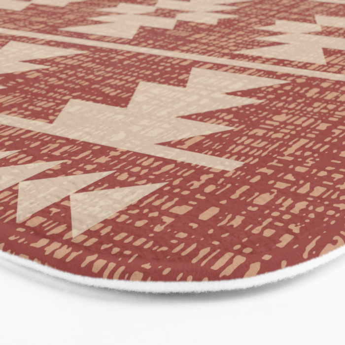 Southwestern Pattern 135 Sienna and Beige Bath Mat Gallery Image 3