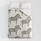 Zebras - Black & White Palette Duvet Cover Gallery Image 6