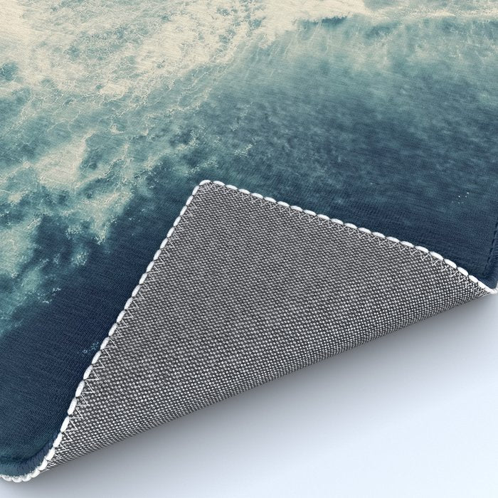 Ice Blue Surf - Aerial Ocean Sea Photography Rug Gallery Image 4