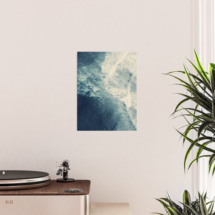 Ice Blue Surf - Aerial Ocean Sea Photography Poster Gallery Image 2