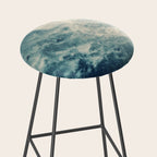 Ice Blue Surf - Aerial Ocean Sea Photography Stool Gallery Image 2