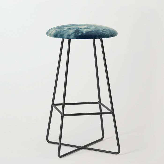 Ice Blue Surf - Aerial Ocean Sea Photography Stool Gallery Image 1