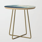 Ice Blue Surf - Aerial Ocean Sea Photography Side Table Gallery Image 1