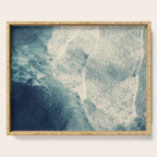 Ice Blue Surf - Aerial Ocean Sea Photography Serving Tray Gallery Image 1