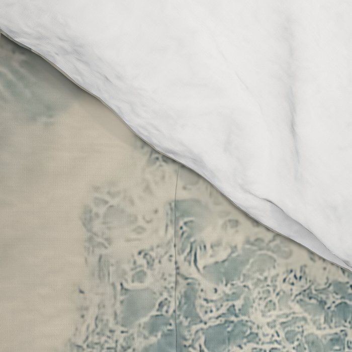 Ice Blue Surf - Aerial Ocean Sea Photography Comforter Gallery Image 4
