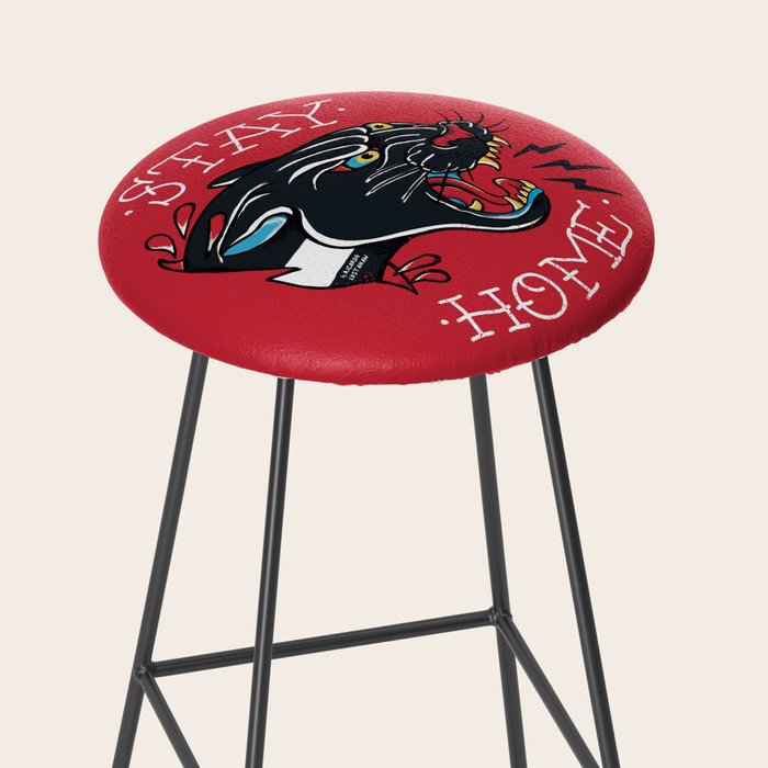 Stay Home Panther Tattoo Stool Gallery Image 2