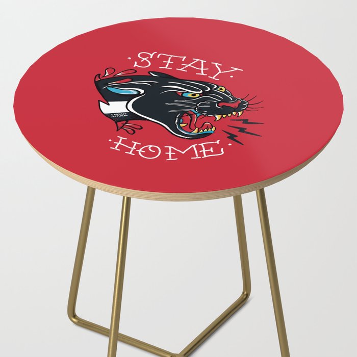 Stay Home Panther Tattoo Side Table Gallery Image 2